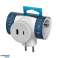 Steckdosenleiste 2P Z Schuko mit 2xUSB Schnellladegerät. weiß-grau Bild 2