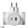 Steckdosenleiste 2P Z Schuko mit 2xUSB Schnellladegerät. weiß-grau Bild 6