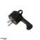 Flachstecker. Uni Schuko mit zerlegbarem Haltegriff. schwarz Bild 1