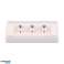 Socket 3x2P Z. schuko. white silver image 2