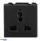 NOEN UK. Modulsteckdose 45x45mm 3-polig multifunktional. 10A. 250V. schwarz Bild 1
