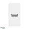 NOEN USB. modularer Port 22.5x45mm mit USB-Ladegerät. 2.1A 5V DC. weiß Bild 1