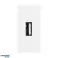 NOEN USB duomenys. modulinis lizdas 22,5x45mm USB duomenys 2.0. adapteris. baltas nuotrauka 1