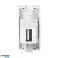 NOEN USB duomenys. modulinis lizdas 22,5x45mm USB duomenys 2.0. adapteris. baltas nuotrauka 3