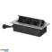 Recessed furniture socket with flat milled edge and 1.5m cord. 3x2P Z Schuko. silver image 1