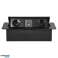 Recessed furniture socket with flat milled edge and USB charger. 2x2P Z. 2xUSB type A C; 3.6A. black image 3
