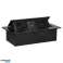 Recessed furniture socket with flat milled edge and USB charger. 2x2P Z. 2xUSB type A C; 3.6A. black image 6