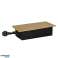 Möbelsteckdosen eingebaut in dieplatte mit flachem gefrästem Rand. USB-Ladegerät und Kabel 1,5 m. 2x2P Z. 2xUSB Typ A C; 3,6A. gold Bild 5