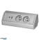 Meubelstopcontact 2x2P Z. 2xUSB type A C; 2.4A . grijs-zilver foto 1