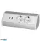 Меблева розетка 2х2П з Schuko . 2xUSB типу A C; 2,4A . білий і сріблястий зображення 1