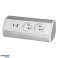 Möbelsteckdose 2x2P Z. 2xUSB Typ A C; 2.4A . weiß-silber Bild 1