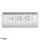 Möbelsteckdose 2x2P Z. 2xUSB Typ A C; 2.4A . weiß-silber Bild 3