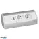 Möbelsteckdose 2x2P Z. 2xUSB Typ A C; 2.4A . weiß-silber Bild 4