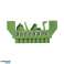 Insulated terminal strip PE. 8 conductors. green image 1
