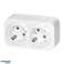 ToDo Dobbeluttak 2x2P Z. 16A/230VAC. IP20.Schuko.Hvit 10 stk. bilde 3