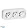 Dreifachsteckdose ToDo 2P mit Schuko IP20. 16A. 230V Wechselstrom. weiß Bild 1