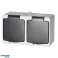 Prise double 2X2P Z AQUATIC MINI IP 54 noir et blanc photo 4