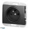 Enkele wandcontactdoos p/t 2P Z Onyx. 16A. 250V. PT 16O. zwart foto 1