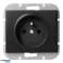 Enkele wandcontactdoos p/t 2P Z Onyx. 16A. 250V. PT 16O. zwart foto 3