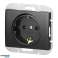 Einzelsteckdose p/t 2P Z Schuko Onyx. 16A. 250V. PT 17O. schwarz Bild 1