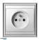 Vieno lizdo p/t 2P Z Luna. 16A. 250V. PT 16L. sidabras nuotrauka 3