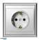 Einzelsteckdose p/t 2P Z. Schuko Luna. 16A. 250V. PT 17L. silber Bild 3