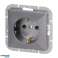 Einzelsteckdose p/t 2P Z Schuko Pearl. 16A. 250V. PT 17P. anthrazit Bild 1