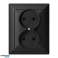 Doppel-P/T-Steckdose 2x2P Pearl. 16A. 250V. PT 5 P. schwarz Bild 3