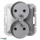 Двойная розетка п/т 2x2P Z Pearl. 16A. 250V. PT 6 PR. антрацит изображение 3