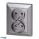 Çift priz p/t 2x2P Z Pearl. 16A. 250V. PT 6 P. antrasit fotoğraf 1