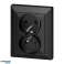 Dobbelt stikkontakt p/t 2x2P Z Pearl. 16A. 250V. PT 6 P. svart bilde 1
