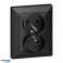 Dobbelt stikkontakt p/t 2x2P Z Pearl. 16A. 250V. PT 6 P. svart bilde 4