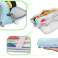 School pencil case triple pouch cosmetic bag 3in1 blue image 1