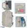 Airplane Travel Backpack Carry-on Luggage 45 x 16 x 28cm USB Cable Waterproof Grey image 6
