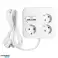 Quadratische Steckdosenleiste mit USB-Ladegerät 3x2P Z Schuko. 2xUSB A. Kabel 3x1.5mm2. 1.4m Bild 2