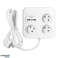 Quadrische Steckdose mit USB-Ladegerät 3x2P Z. 2xUSB A. Kabel 3x1.0mm2. 1.4m Bild 2