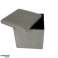 Pouf pieghevole con contenitore grigio 38x38x38cm foto 2