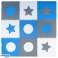 Tappetino educativo in schiuma puzzle grigio blu 60 x 60 x 1 cm 9 pezzi foto 3