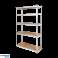 Rack de rangement en métal 205x120x45 argent Rebel photo 1