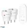 Set of wireless MINI sockets. controlled by remote 2+1. 2300W image 1