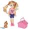 Bambola auto decappottabile picnic set cucciolo rosa 4 pz. foto 3