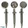 Soffione doccia con tubo turbina silver set foto 4