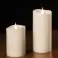 Bougie en cire LED petit rustique blanc photo 2