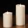 Bougie en cire LED moyenne rustique blanc photo 2