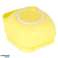 Débarbouillette nettoyante en silicone pour chiens chats avec distributeur jaune photo 1