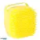 Débarbouillette nettoyante en silicone pour chiens chats avec distributeur jaune photo 3