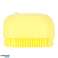 Débarbouillette nettoyante en silicone pour chiens chats avec distributeur jaune photo 6