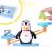 Waagschalenwaage pädagogisches Lernen, um Pinguine groß zu zählen Bild 5