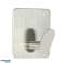 Self-adhesive bathroom wall hangers silver set of 4 pieces POWY image 2