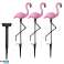 ZD50K Lampe solaire flamant rose grande 3 pièces photo 1